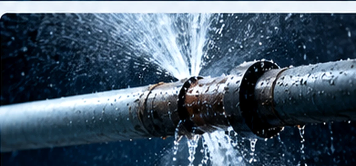 Illustrative leaking water pipe